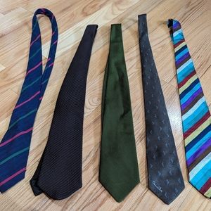 Lot of five vintage men's ties